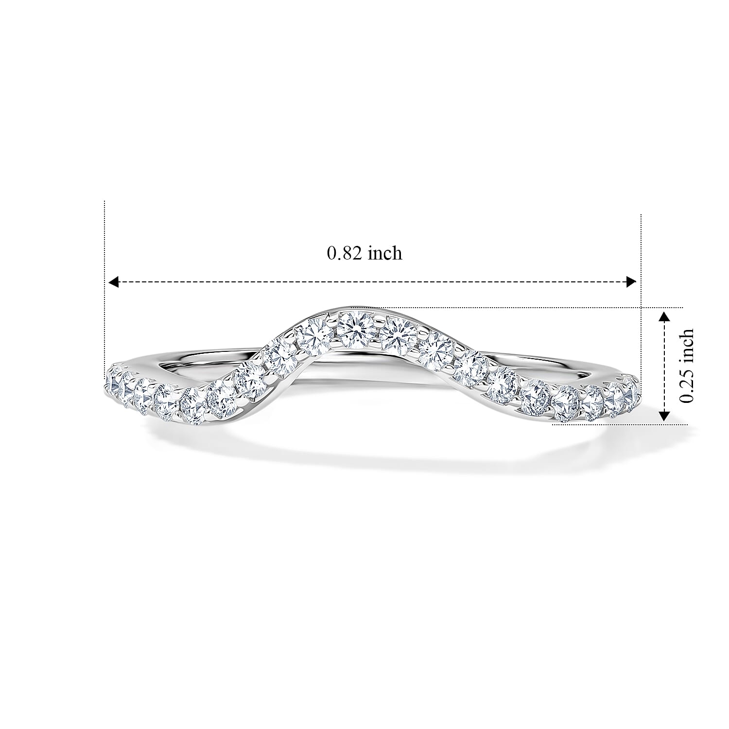 Simulated Diamond Ring in Sterling Silver (Size 6.0)