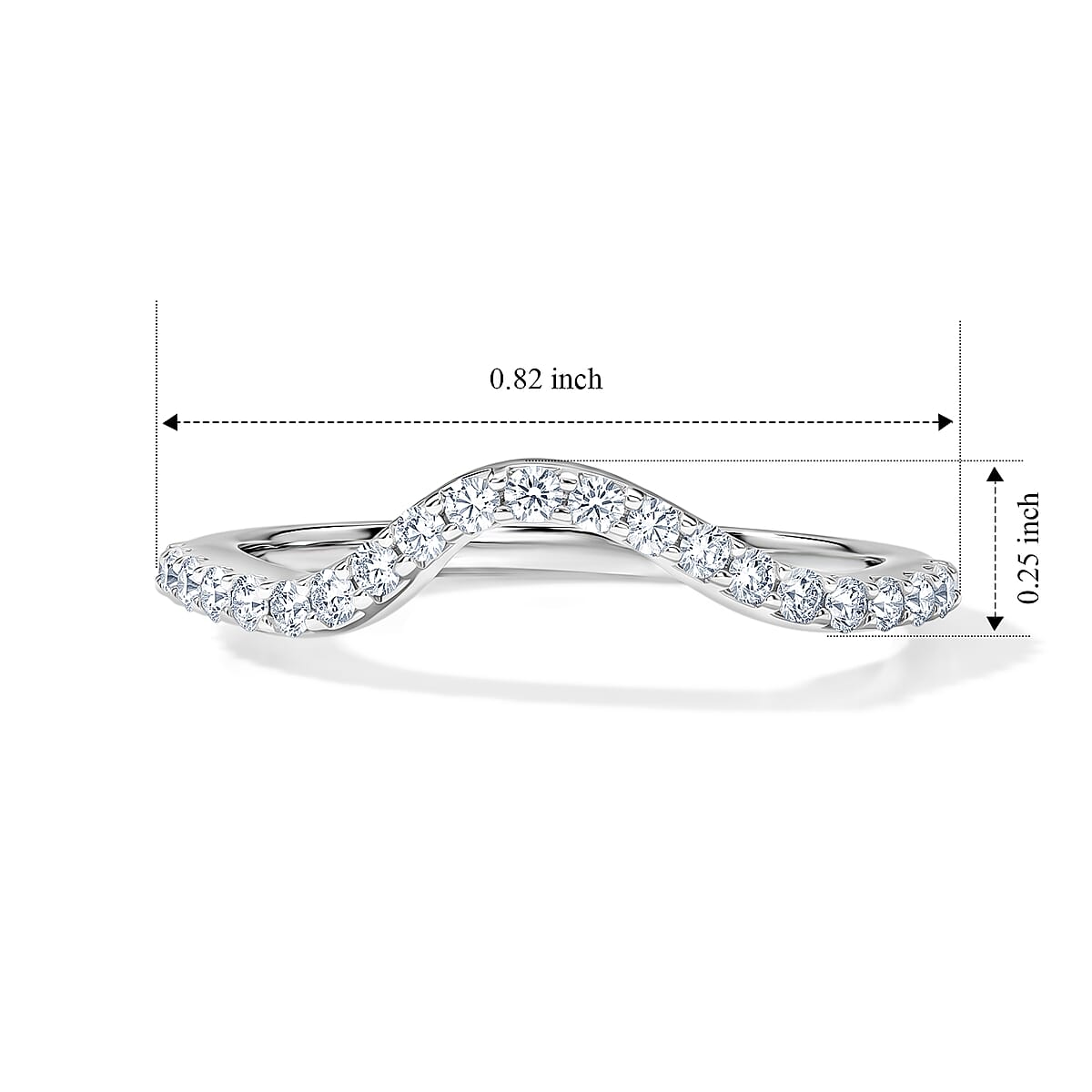 Simulated Diamond Ring in Sterling Silver (Size 6.0) image number 5