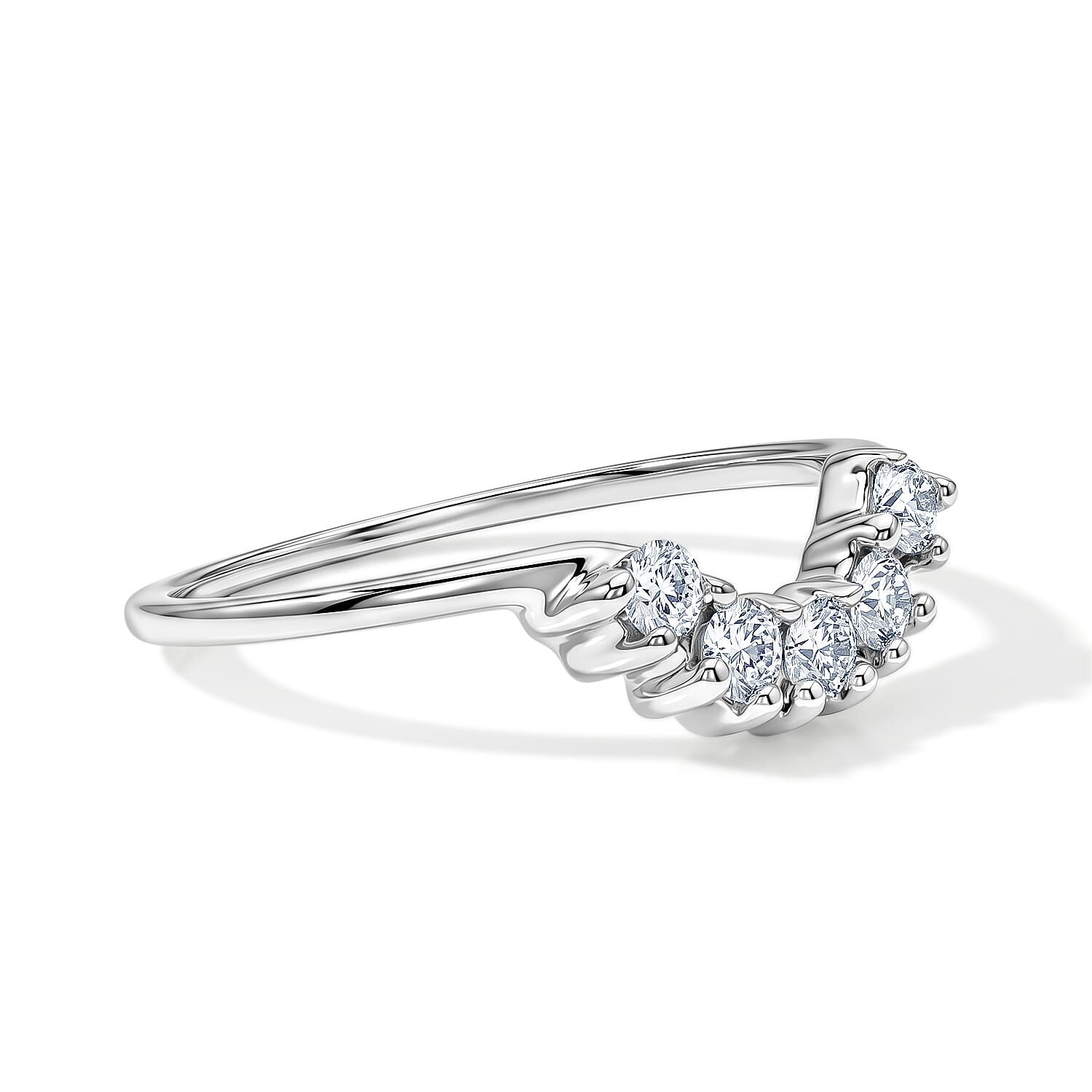 Simulated Diamond Ring in Sterling Silver (Size 5.0)