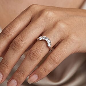 Simulated Diamond Ring in Sterling Silver (Size 5.0)
