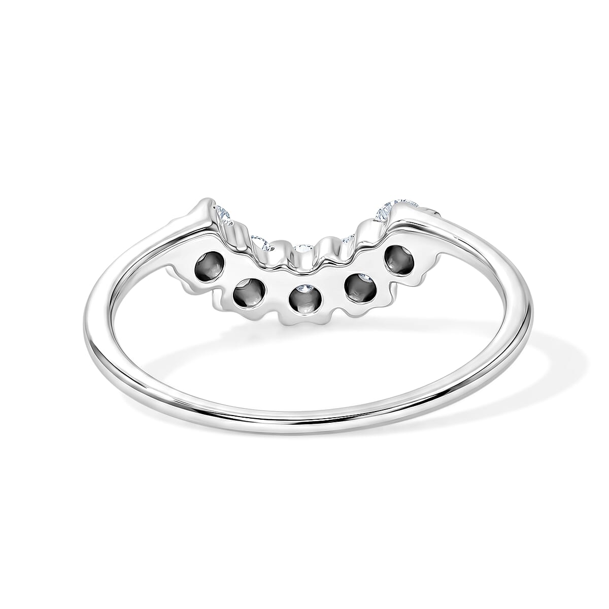 Simulated Diamond Ring in Sterling Silver (Size 5.0) image number 4