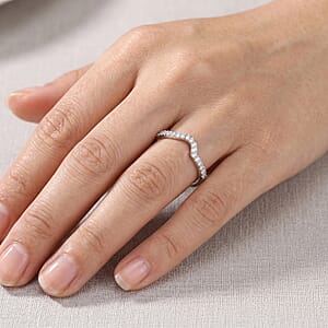 Simulated Diamond Ring in Sterling Silver (Size 7.0)