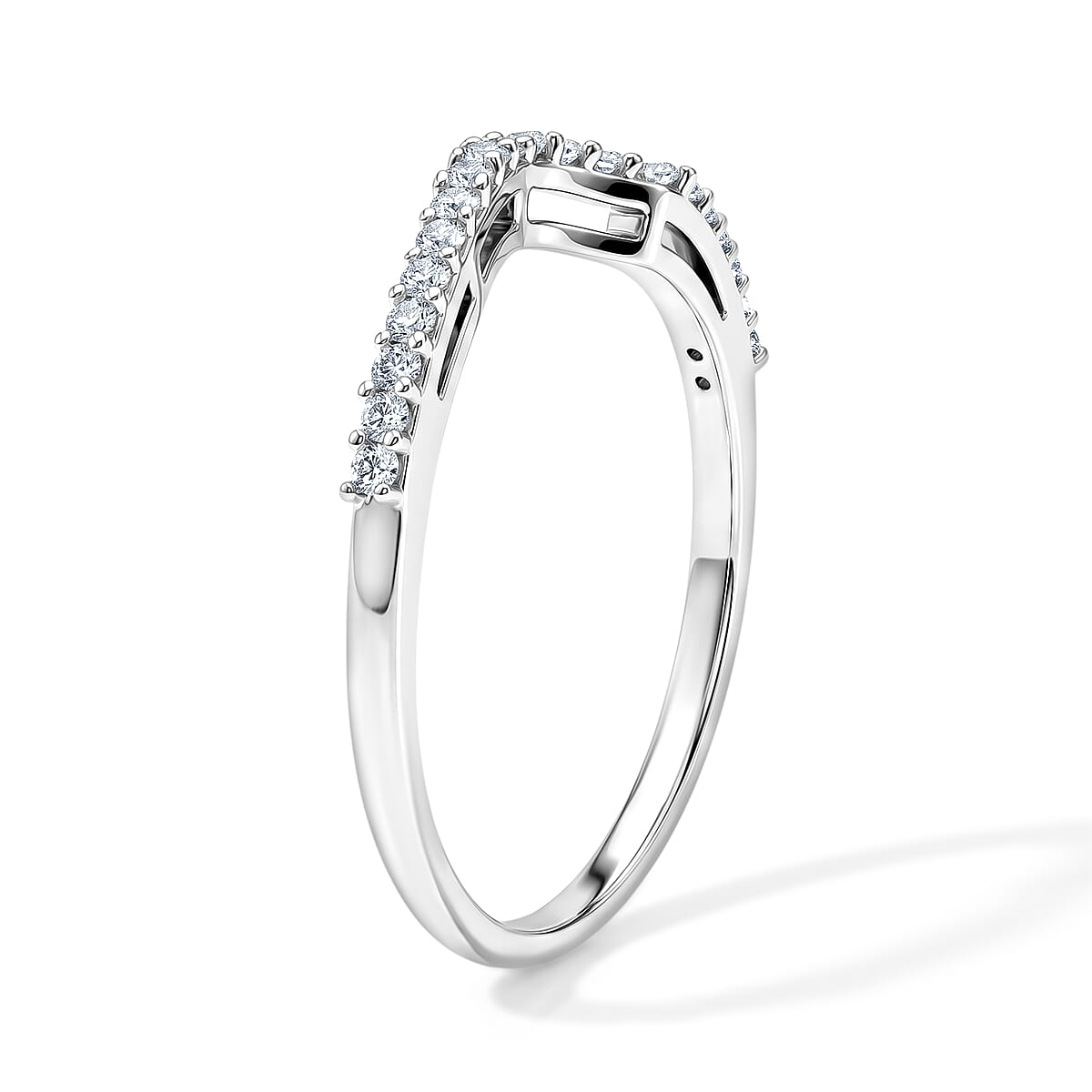 Simulated Diamond Ring in Sterling Silver (Size 7.0) image number 3
