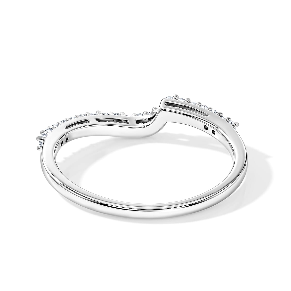 Simulated Diamond Ring in Sterling Silver (Size 7.0) image number 4