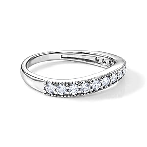 Simulated Diamond Ring in Sterling Silver (Size 7.0)