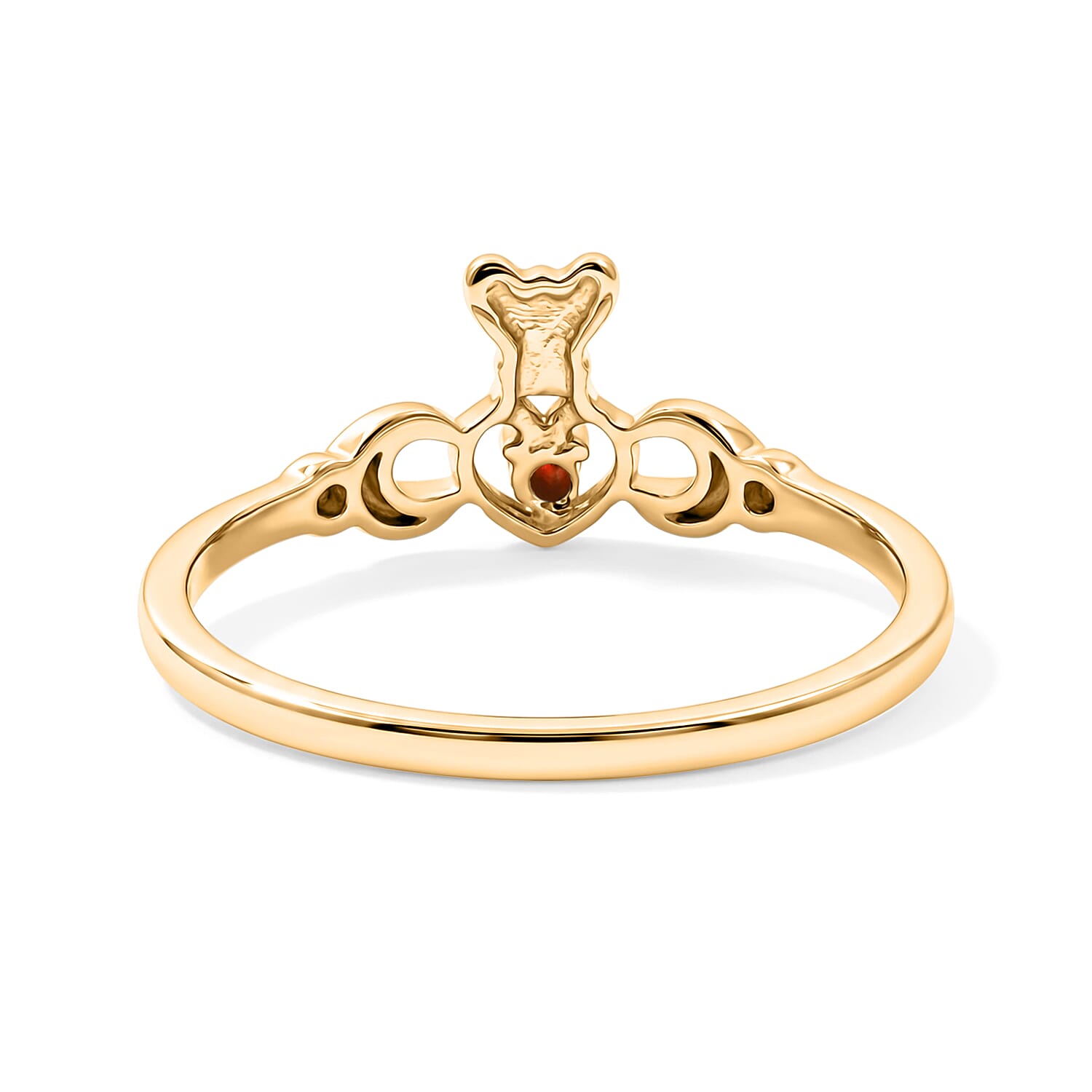 Mozambique Garnet Ring in 14K Yellow Gold Over Sterling Silver (Size 7.0)