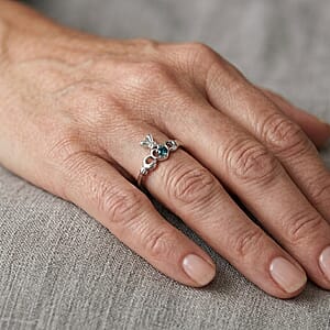 Blue Topaz Ring in Sterling Silver (Size 10)