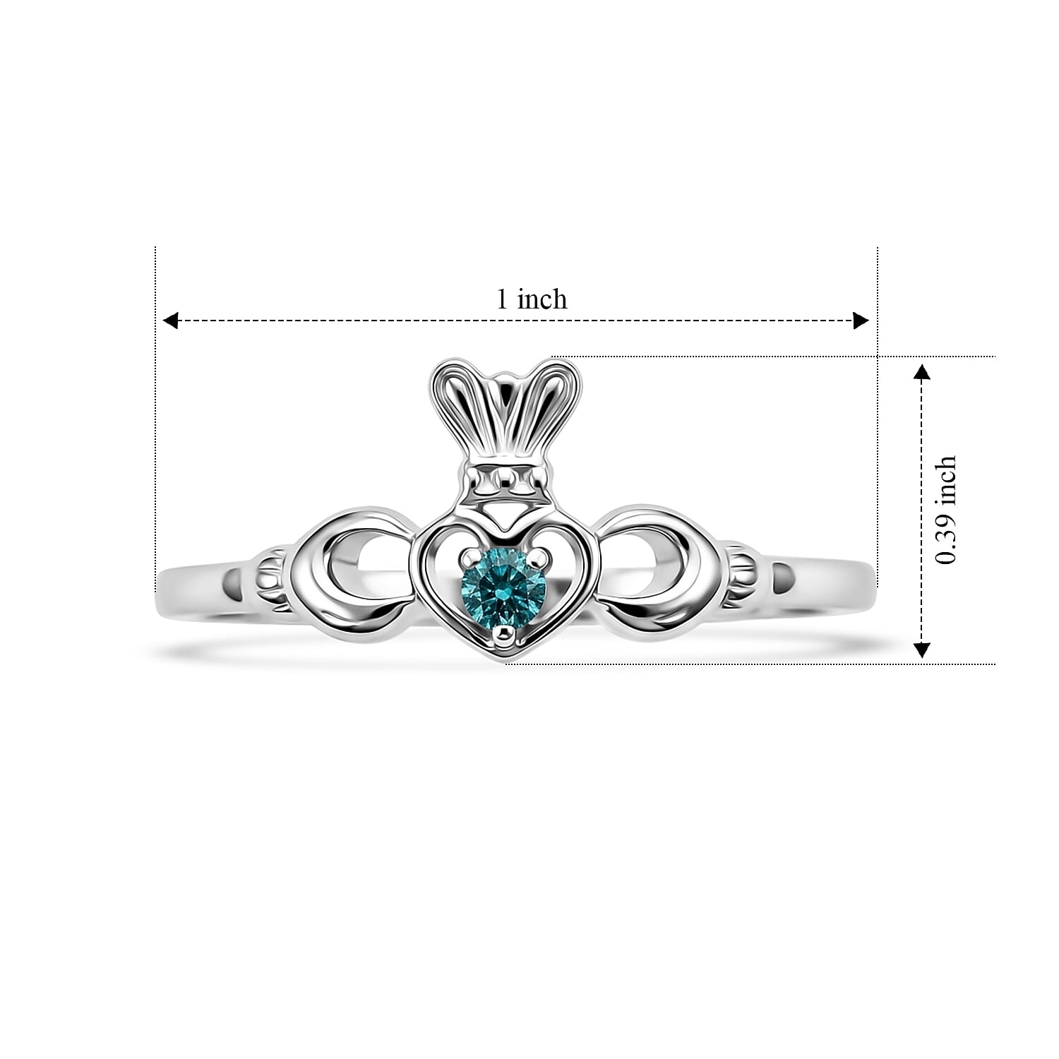 Blue Topaz Ring in Sterling Silver (Size 10)