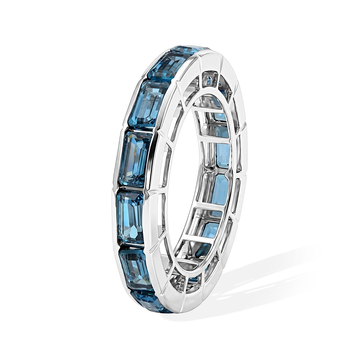 Teal Quartz 2.50 ctw Ring in Sterling Silver (Size 6.0) image number 3