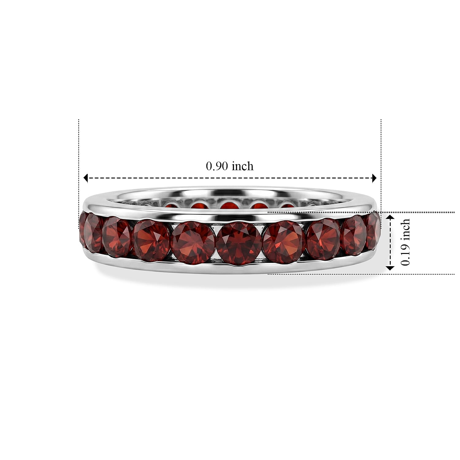 Mozambique Garnet 0.75 ctw Ring in Sterling Silver (Size 7.0)