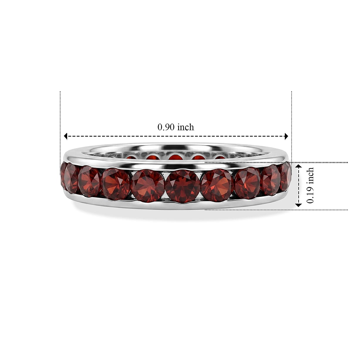 Mozambique Garnet 0.75 ctw Ring in Sterling Silver (Size 7.0) image number 5