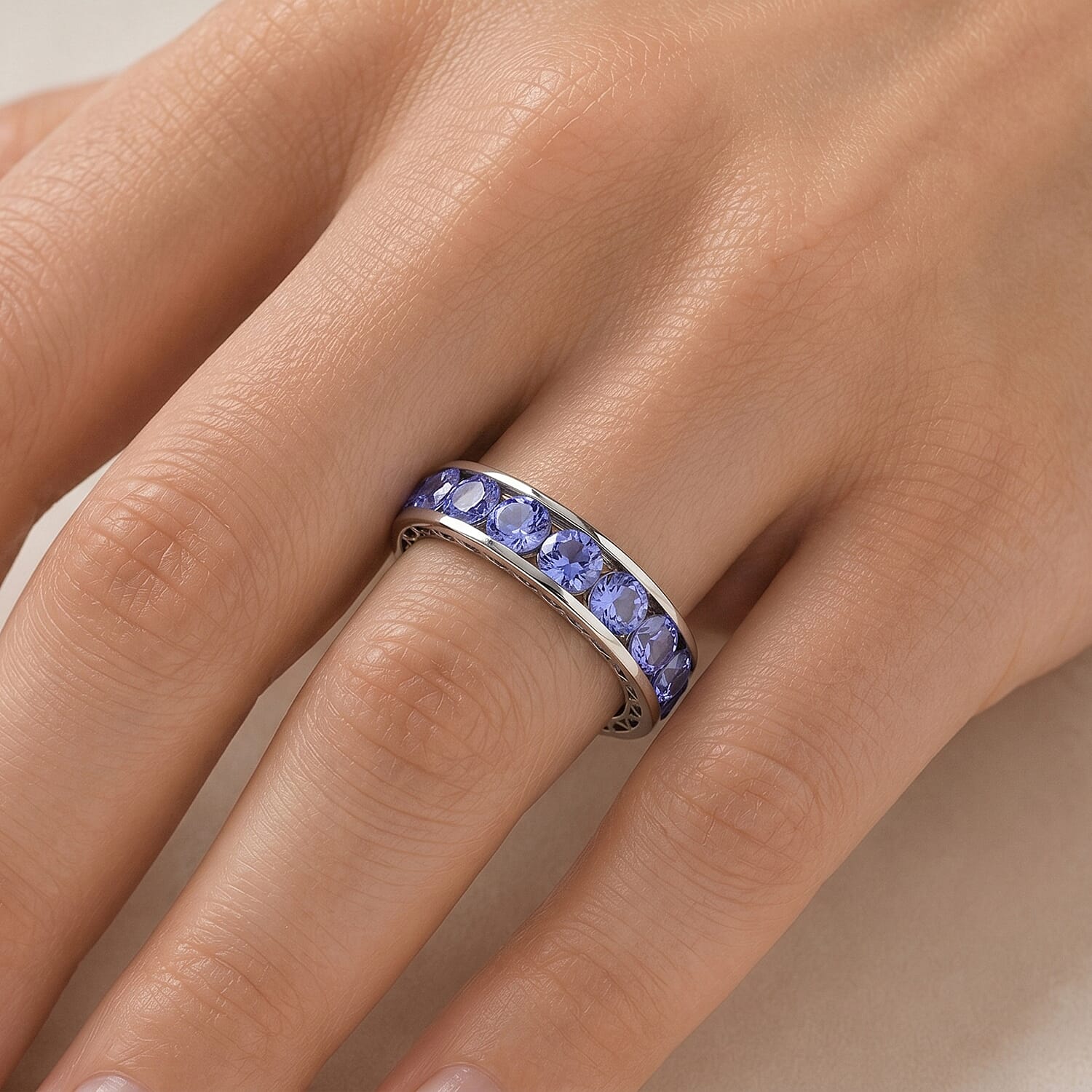 Tanzanite 0.75 ctw Ring in Sterling Silver (Size 7.0)