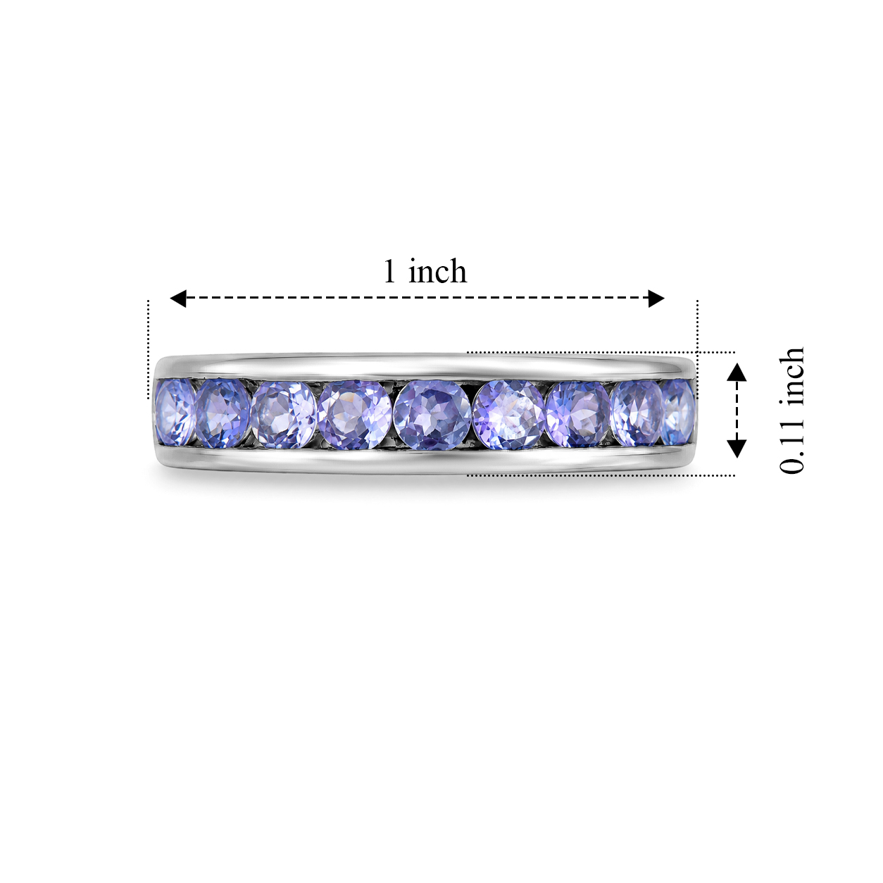 Tanzanite 0.75 ctw Ring in Sterling Silver (Size 7.0)