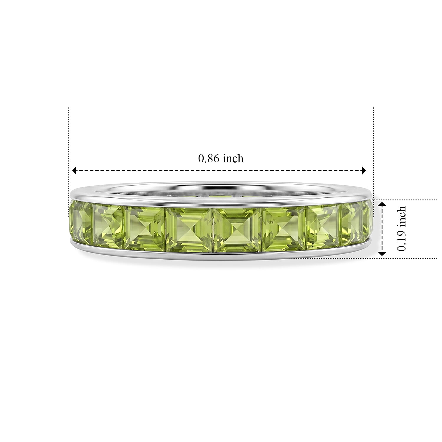 Hebei Peridot 0.65 ctw Ring in Sterling Silver (Size 7.0)