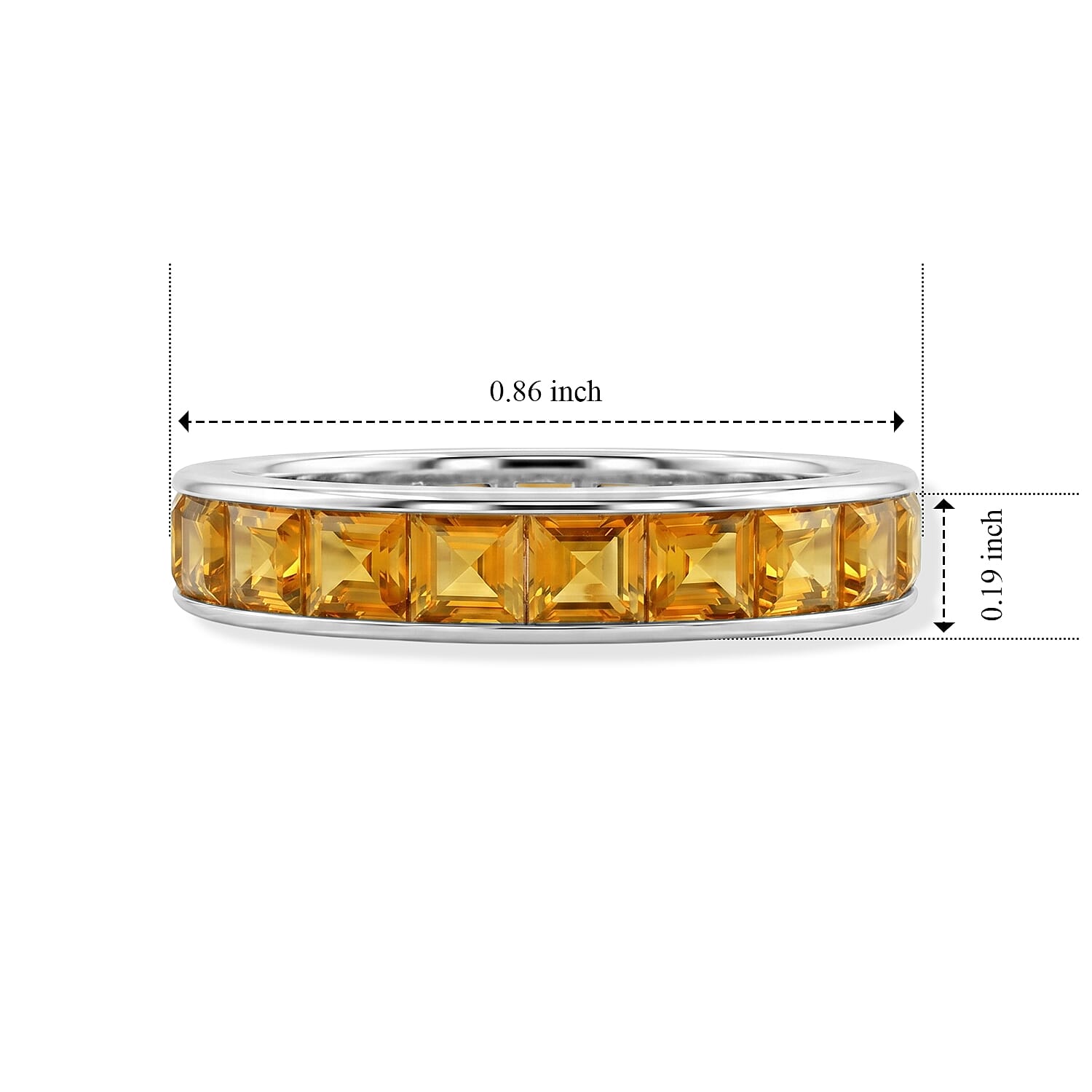 Brazilian Citrine 0.65 ctw Ring in Sterling Silver (Size 7.0)