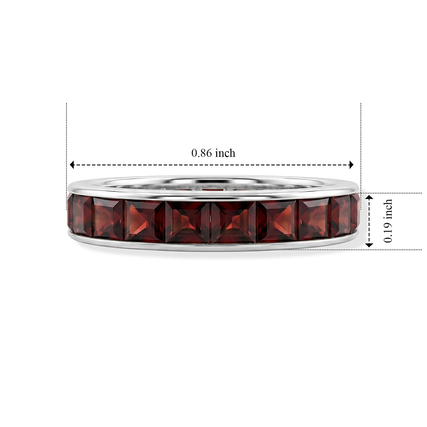 Ruby 0.65 ctw Ring in Sterling Silver (Size 7.0)