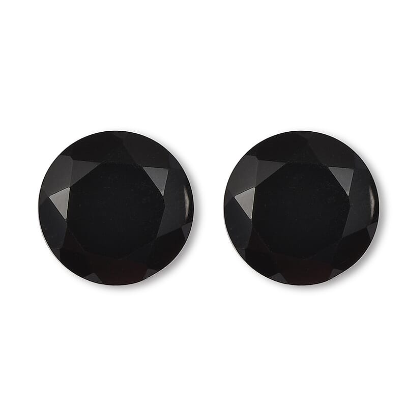 Black Onyx Set of 2 (Rnd 6 mm) 2.60 ctw