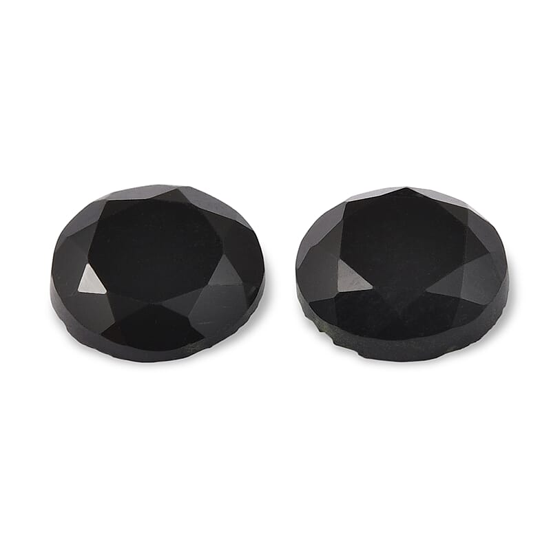 Black Onyx Set of 2 (Rnd 6 mm) 2.60 ctw