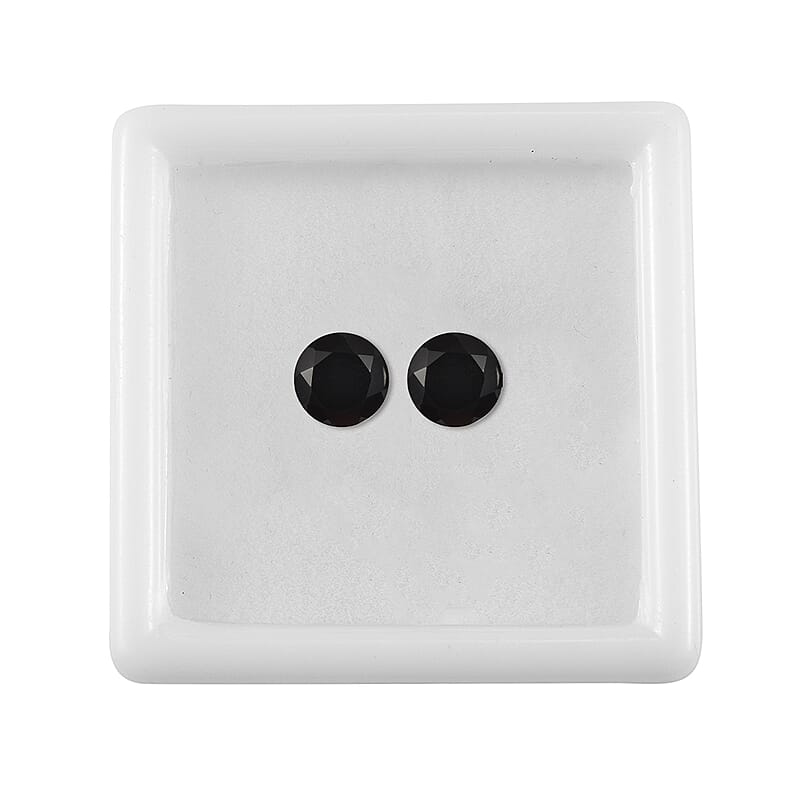 Black Onyx Set of 2 (Rnd 6 mm) 2.60 ctw