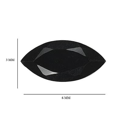 AA Thai Black Spinel Set of 4 (Mrq 6x3 mm) 1.31 ctw