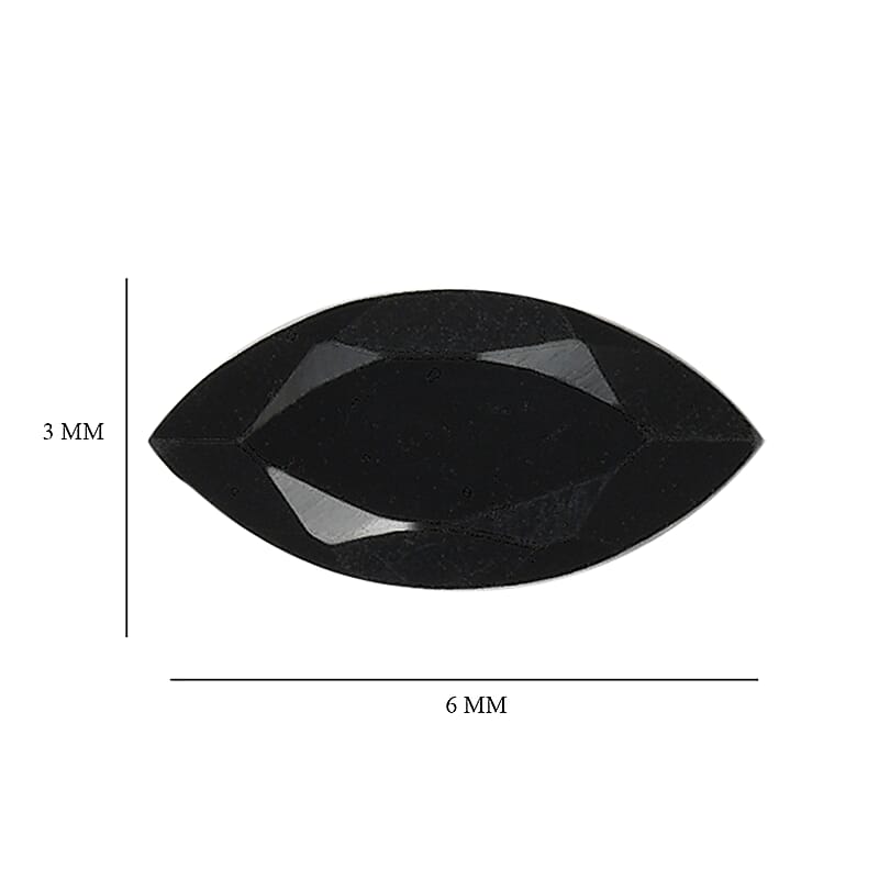AA Thai Black Spinel Set of 4 (Mrq 6x3 mm) 1.31 ctw