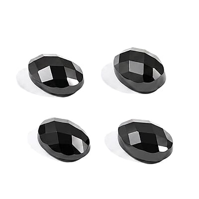 Thai Black Spinel Set of 4 (Ovl 6x4 mm) 1.70 ctw