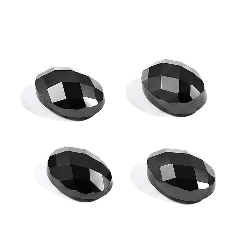 Thai Black Spinel Set of 4 (Ovl 6x4 mm) 1.70 ctw