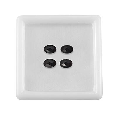 Thai Black Spinel Set of 4 (Ovl 6x4 mm) 1.70 ctw