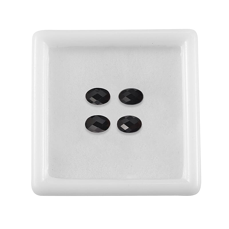 Thai Black Spinel Set of 4 (Ovl 6x4 mm) 1.70 ctw