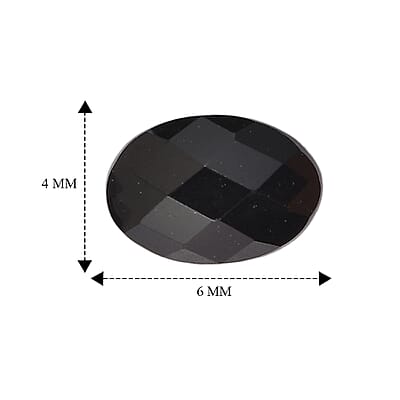 Thai Black Spinel Set of 4 (Ovl 6x4 mm) 1.70 ctw