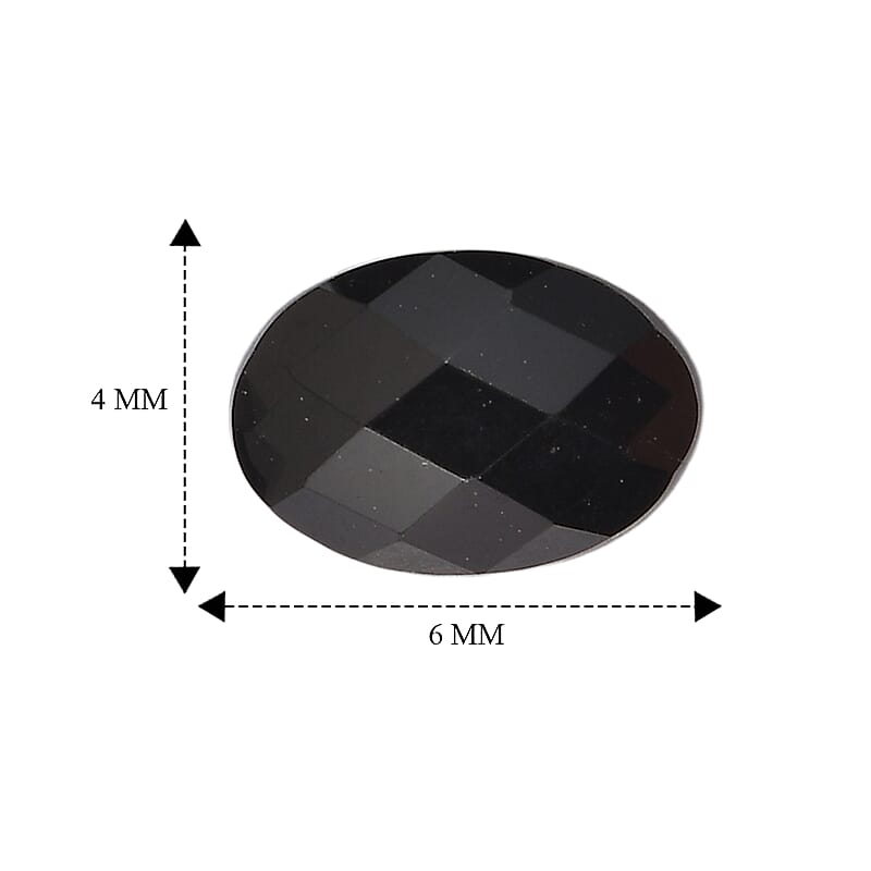 Thai Black Spinel Set of 4 (Ovl 6x4 mm) 1.70 ctw