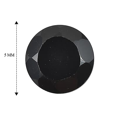 Thai Black Spinel Set of 2 (Rnd 5 mm) 1.88 ctw