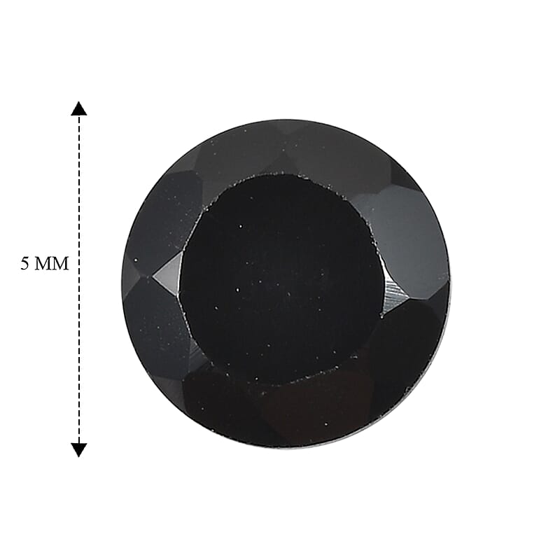 Thai Black Spinel Set of 2 (Rnd 5 mm) 1.88 ctw