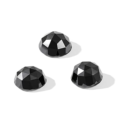 Thai Black Spinel Set of 3 (Rnd 5 mm) 1.66 ctw