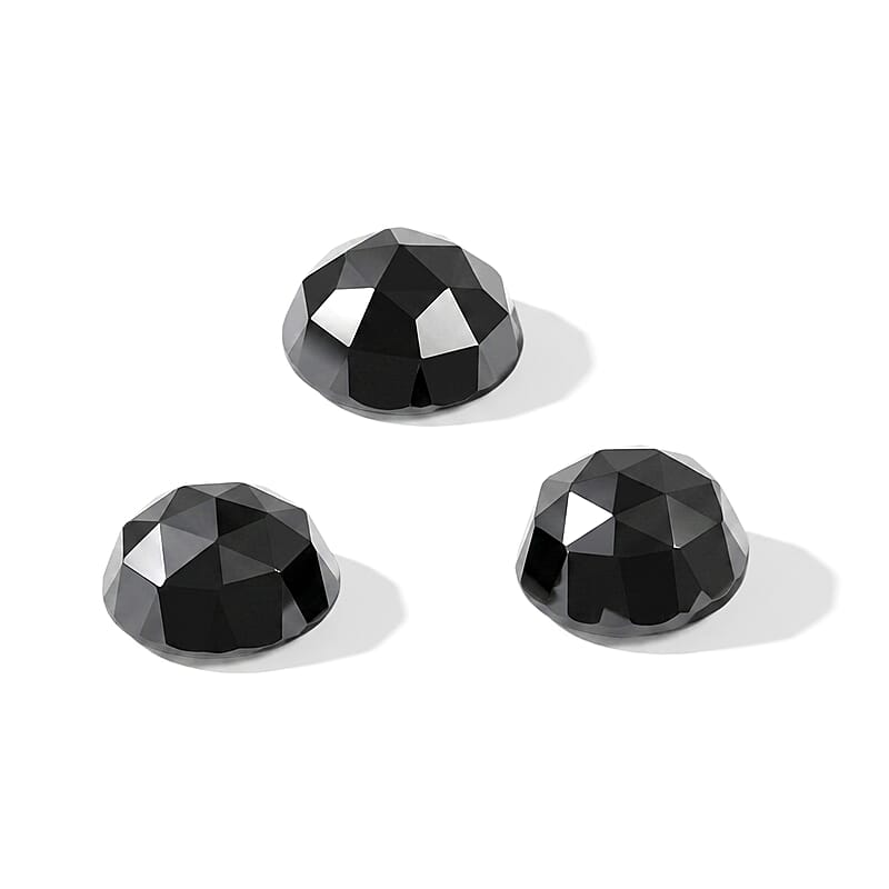 Thai Black Spinel Set of 3 (Rnd 5 mm) 1.66 ctw