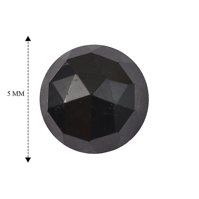 Thai Black Spinel Set of 3 (Rnd 5 mm) 1.66 ctw