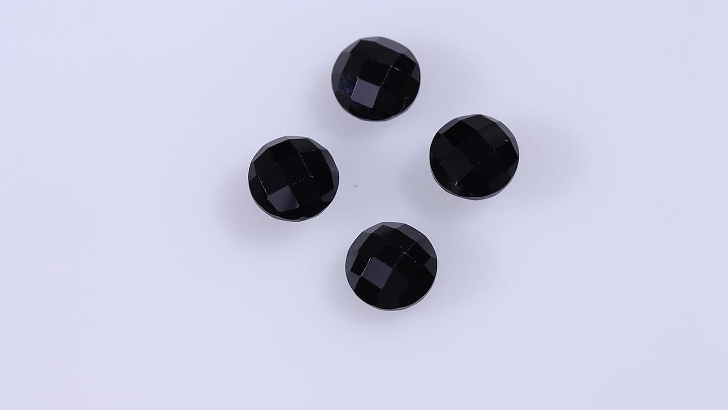 Thai Black Spinel Set of 4 (Rnd 8 mm) 8.20 ctw