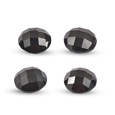 Thai Black Spinel Set of 4 (Rnd 8 mm) 8.20 ctw