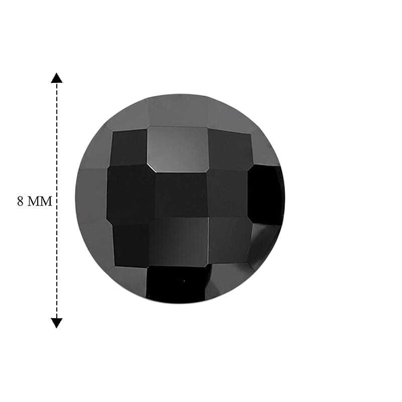 Thai Black Spinel Set of 4 (Rnd 8 mm) 8.20 ctw
