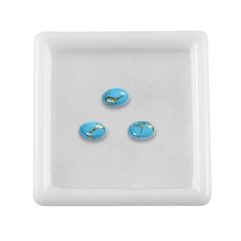 Blue Mojave Turquoise Set of 3 (Oval) 1.17 ctw