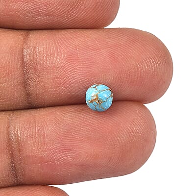 Blue Mojave Turquoise Set of 2 (Rnd 5 mm) 1.02 ctw