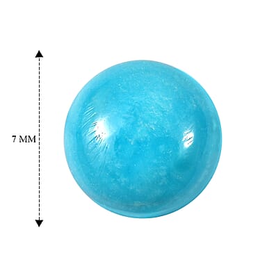 Blue Ridge Turquoise (Rnd 7 mm) 1.28 ctw