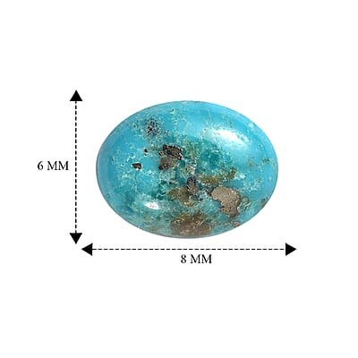 Blue Turquoise (Ovl 8x6 mm) 0.83 ctw
