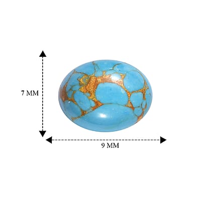Blue Turquoise Set of 2 (Ovl 9x7 mm) 3.14 ctw