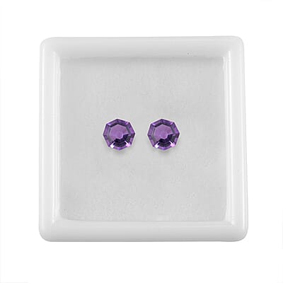 AA Bolivian Amethyst Set of 2 (Oct 6 mm) 1.33 ctw