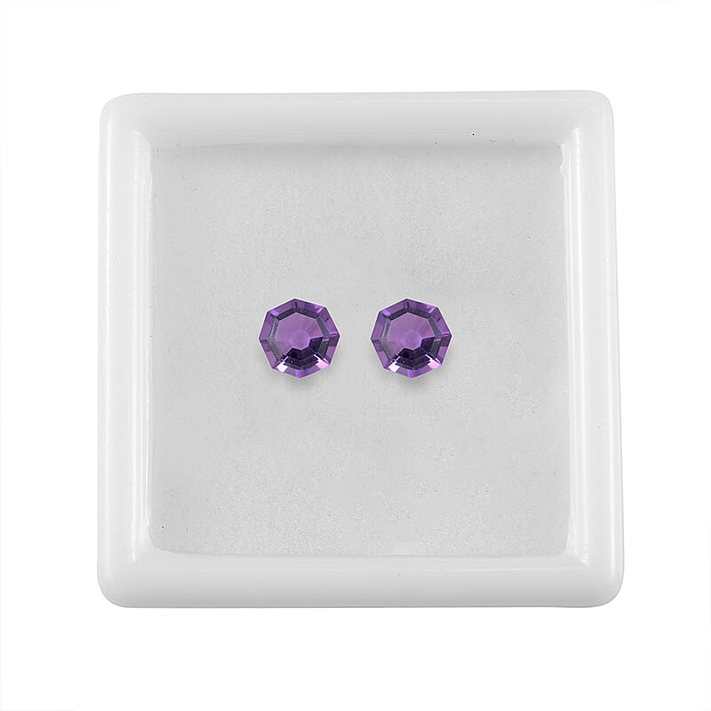 AA Bolivian Amethyst Set of 2 (Oct 6 mm) 1.33 ctw