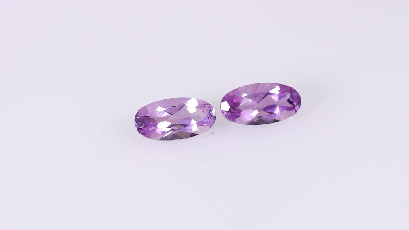 AA Bolivian Amethyst Set of 2 (Ovl 10x5 mm) 1.96 ctw