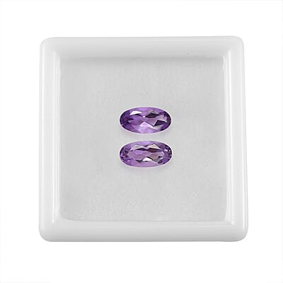 AA Bolivian Amethyst Set of 2 (Ovl 10x5 mm) 1.96 ctw