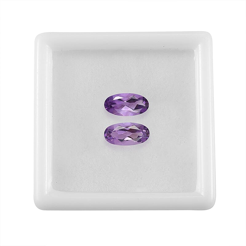 AA Bolivian Amethyst Set of 2 (Ovl 10x5 mm) 1.96 ctw