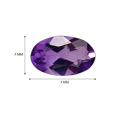 Bolivian Amethyst Set of 3 (Ovl 5x3 mm) 0.52 ctw